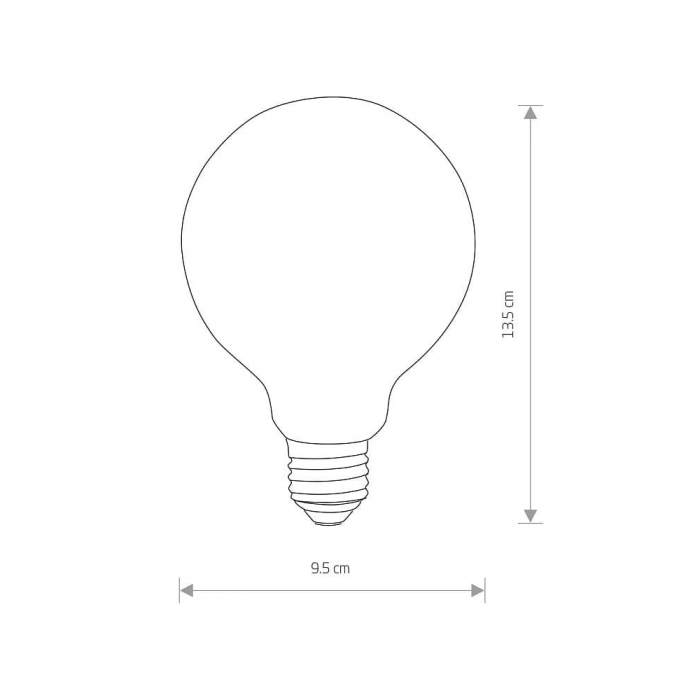 Лампа Nowodvorski 9177 Bulb glass ball led E27 1x8W 3000K 840Lm Wh