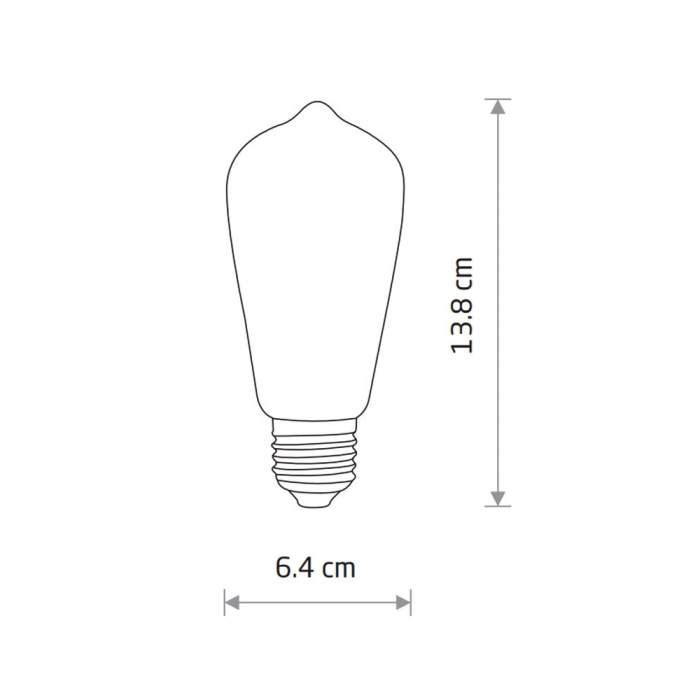 Лампа Nowodvorski 10594 Bulb vintage led E27 1x6W 2200K 360Lm Transparent