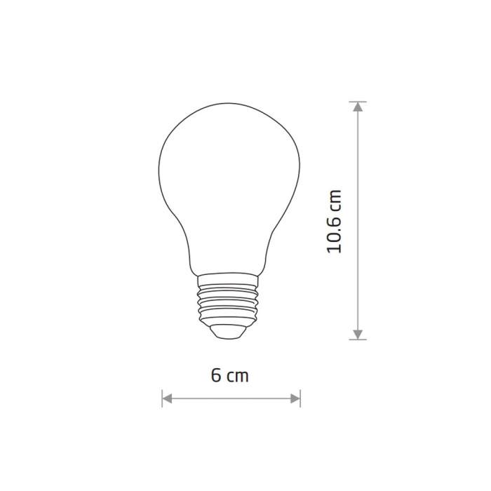 Лампочка Nowodvorski 10587 Bulb E27 1x7W 3000K 800Lm IP20