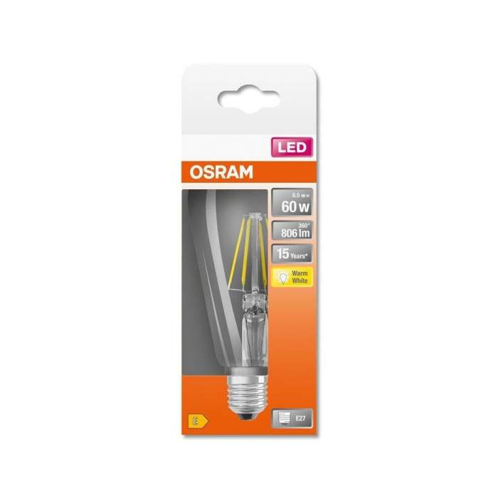 Лампочка Osram 4058075434400 E27 6.5W 2700K 806Lm IP20 Filament