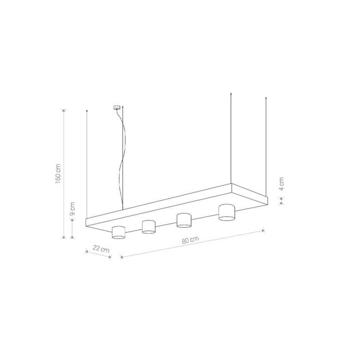 Підвісний світильник Nowodvorski 9382 Plant GU10 4x35W IP20 Wh