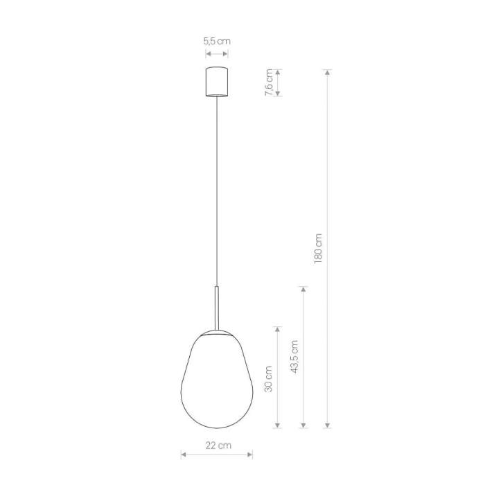 Підвісний світильник Nowodvorski 7800 Pear E27 1x40W IP20 Bl