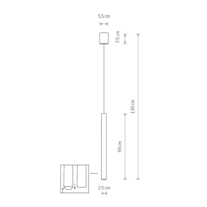 Подвесной светильник Nowodvorski 10452 Laser 490 G9 1x10W IP20 Satine Copper
